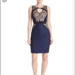 JAX Lace and Matt Jersey Dress